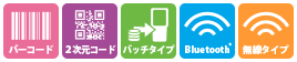 バーコード及び二次元コード対応のBluetoothが搭載された無線LANタイプのハンディターミナルです。