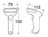 バーコードリーダー RC-1300gサイズ